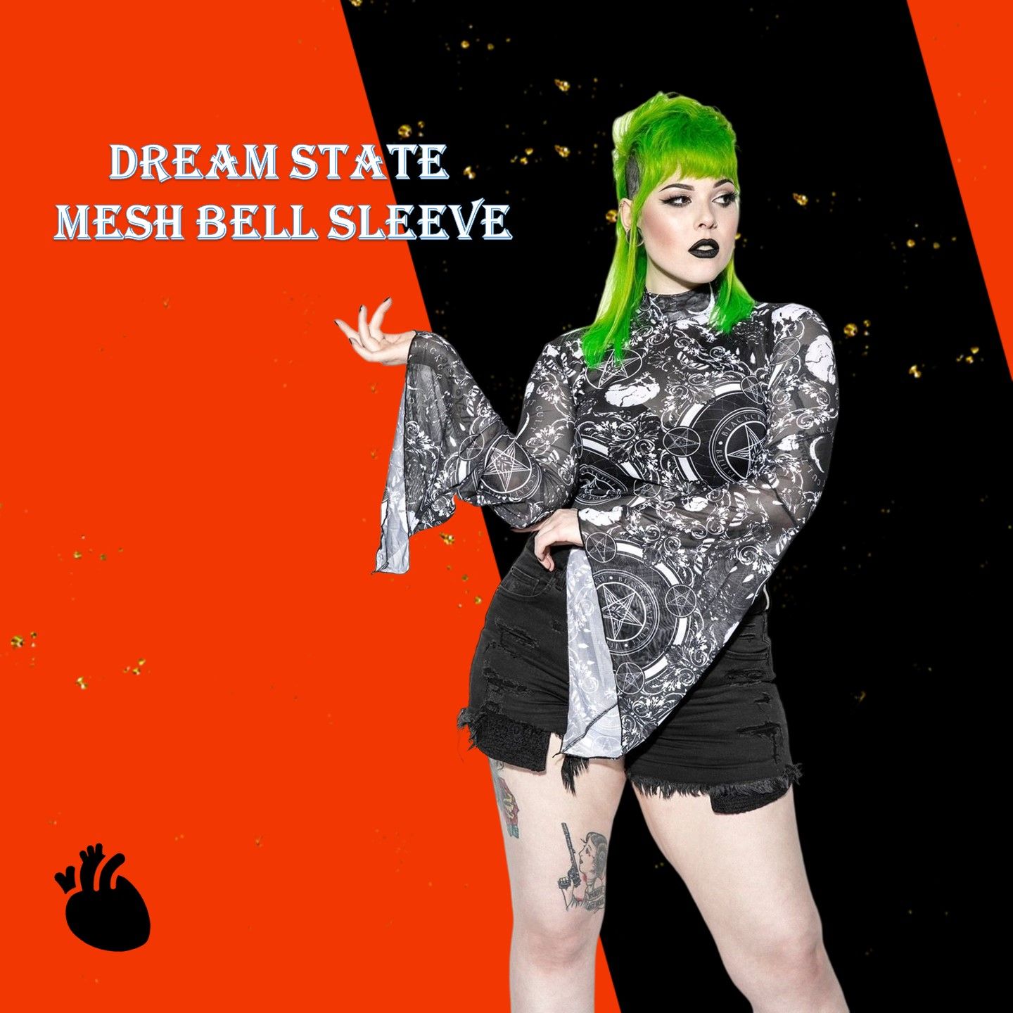 Dream State Mesh Bell Sleeve